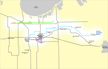 Map displaying Portage areas ongoing and planned projects.