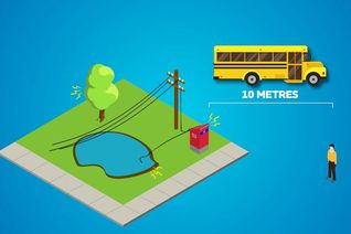 Vignette pour la vidéo : « Que faire autour d’une ligne électrique tombée (en anglais) ».