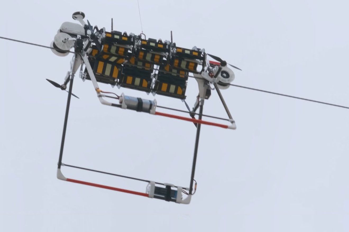 Thumbnail for video: “Using drones to install bird diverters”.