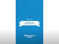 Thumbnail for video: “Use our app to report an outage online”.