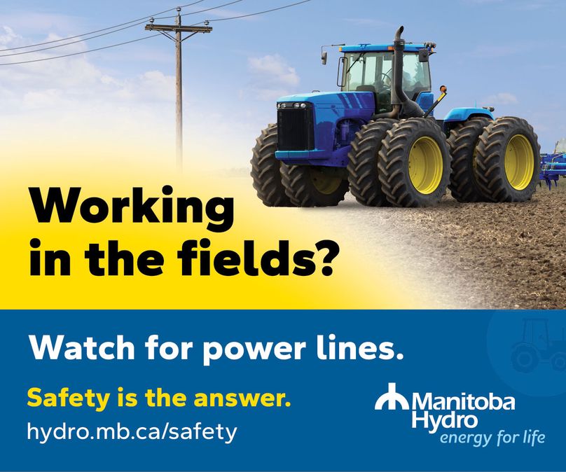 A new public safety message featuring a large piece of farm equipment.