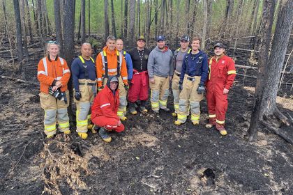 Emergency Response crews protect against fast moving wildfires