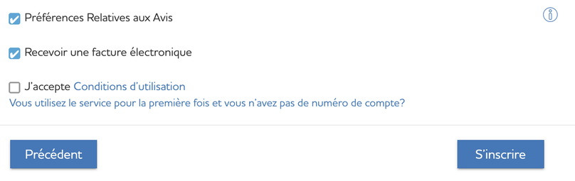 Une capture d’écran de l’écran des paramètres de compte dans votre compte en ligne, montrant que la case à cocher de facturation sans papier a été cochée.