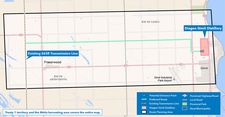 Une carte de l’itinéraire final préféré pour le Silver to Rosser
