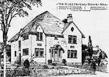 Illustration de la première maison « tout électrique » de Winnipeg, parue dans un article de journal en 1923.