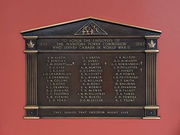 Bronze memorial plaque.