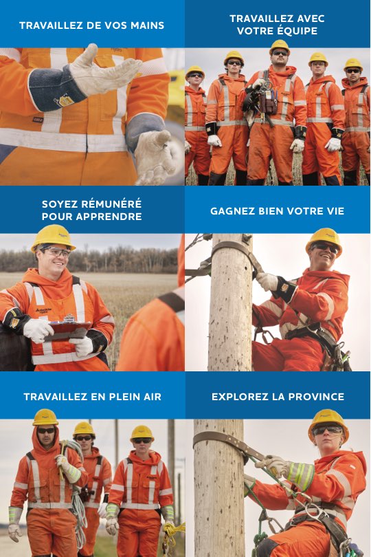 Travaillez de vos mains. Travaillez avec votre équipe. Soyez rémunéré pour apprendre. Gagnez bien votre vie. Travaillez en plein air. Explorez la province.