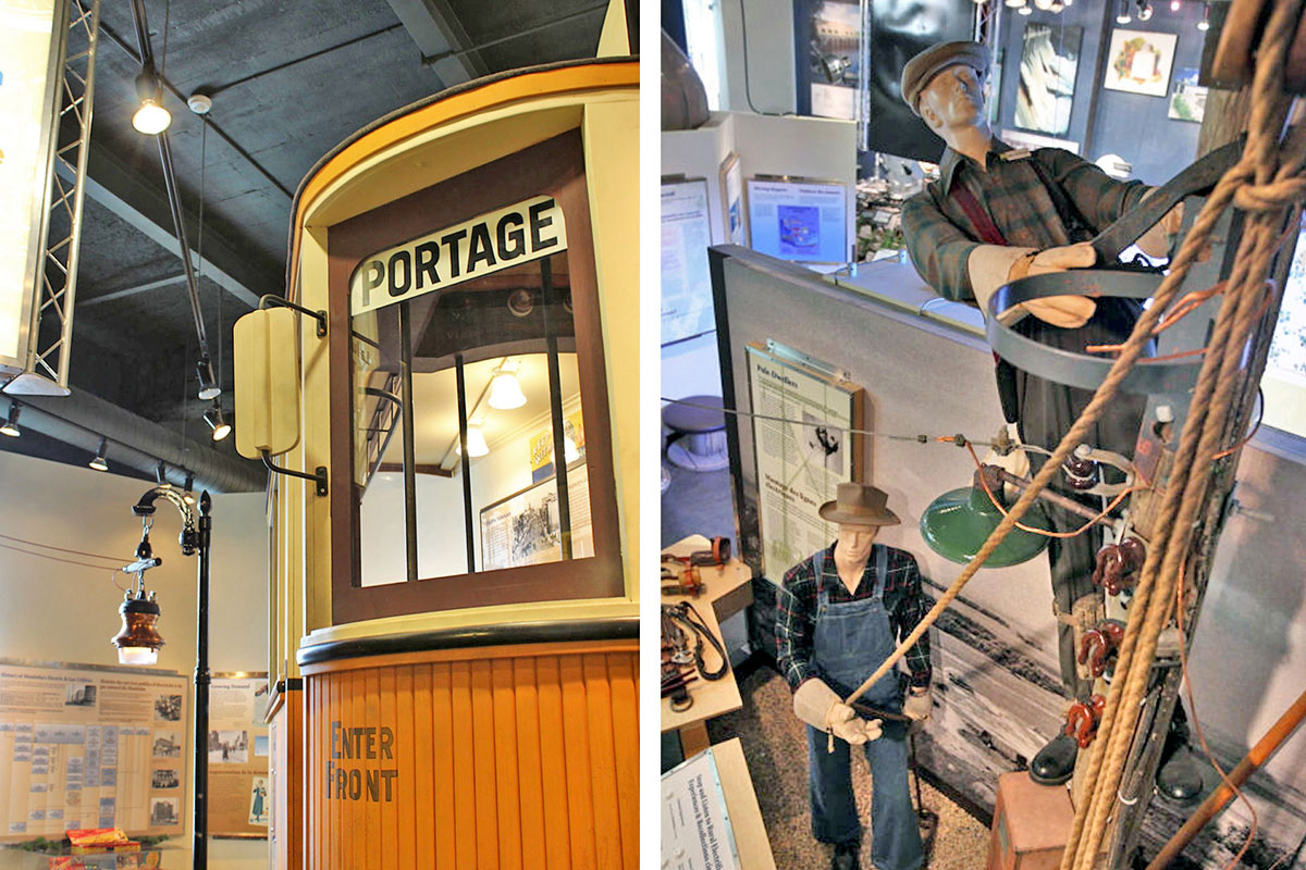 Exhibits at the Manitoba electrical museum