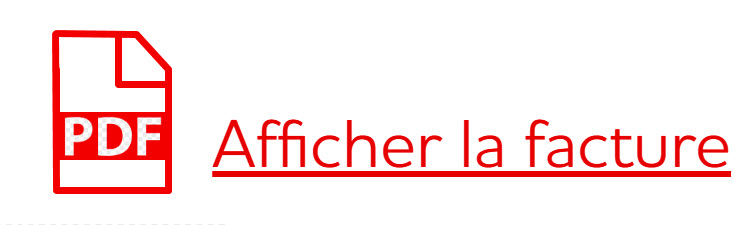 Une capture d’écran d’un texte rouge indiquant « Voir la facture au format PDF » avec une petite icône PDF à côté.